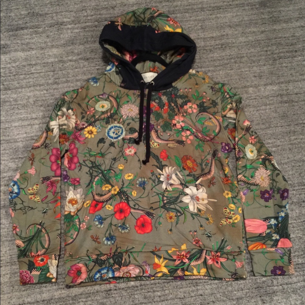 NWOT Gucci Men’s Hooded Sweatshirt Size L Cotton
